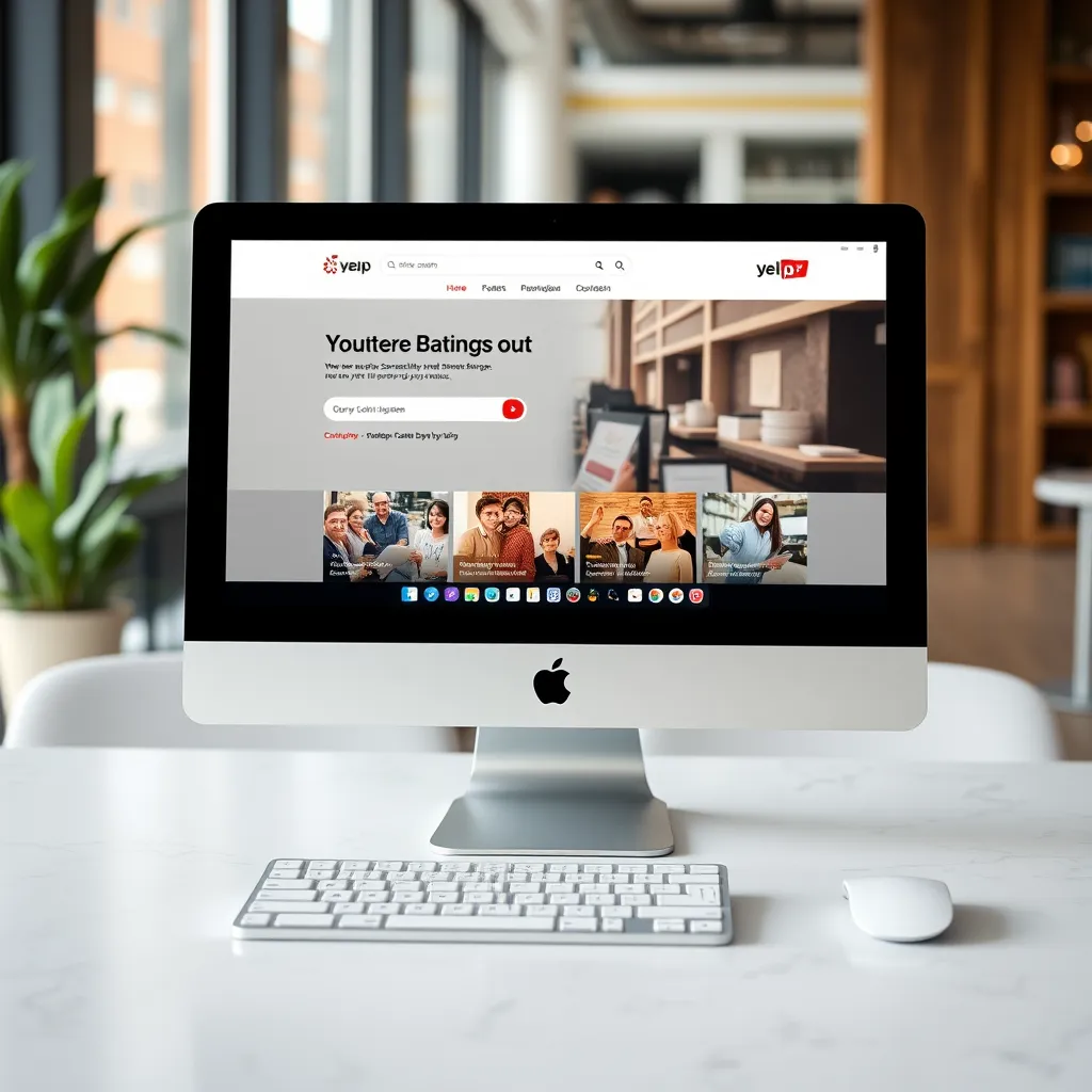 A computer screen displaying a business's online reputation dashboard with positive customer reviews and testimonials. The image should focus on the dashboard's visuals, showcasing a positive trend and a growing number of satisfied customers.